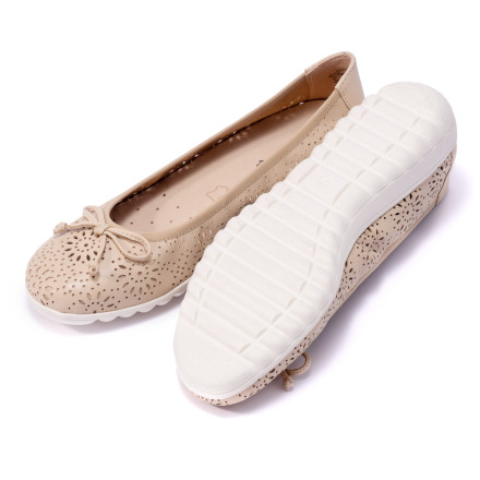 Балетки жіночі Caprice 9/9-22551/22 411 BEIGE WAXY NAP