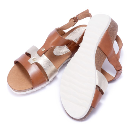 Босоніжки жіночі Caprice 9/9-28207/22 390 COGNAC/LT GOLD